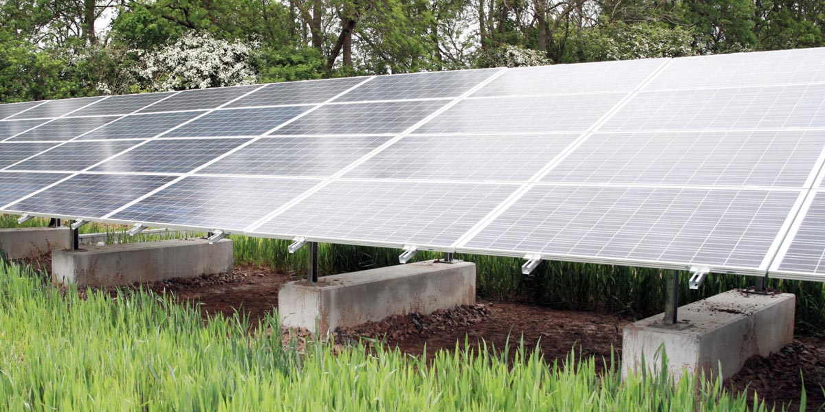 Ballasted Ground Mounted Solar Panels